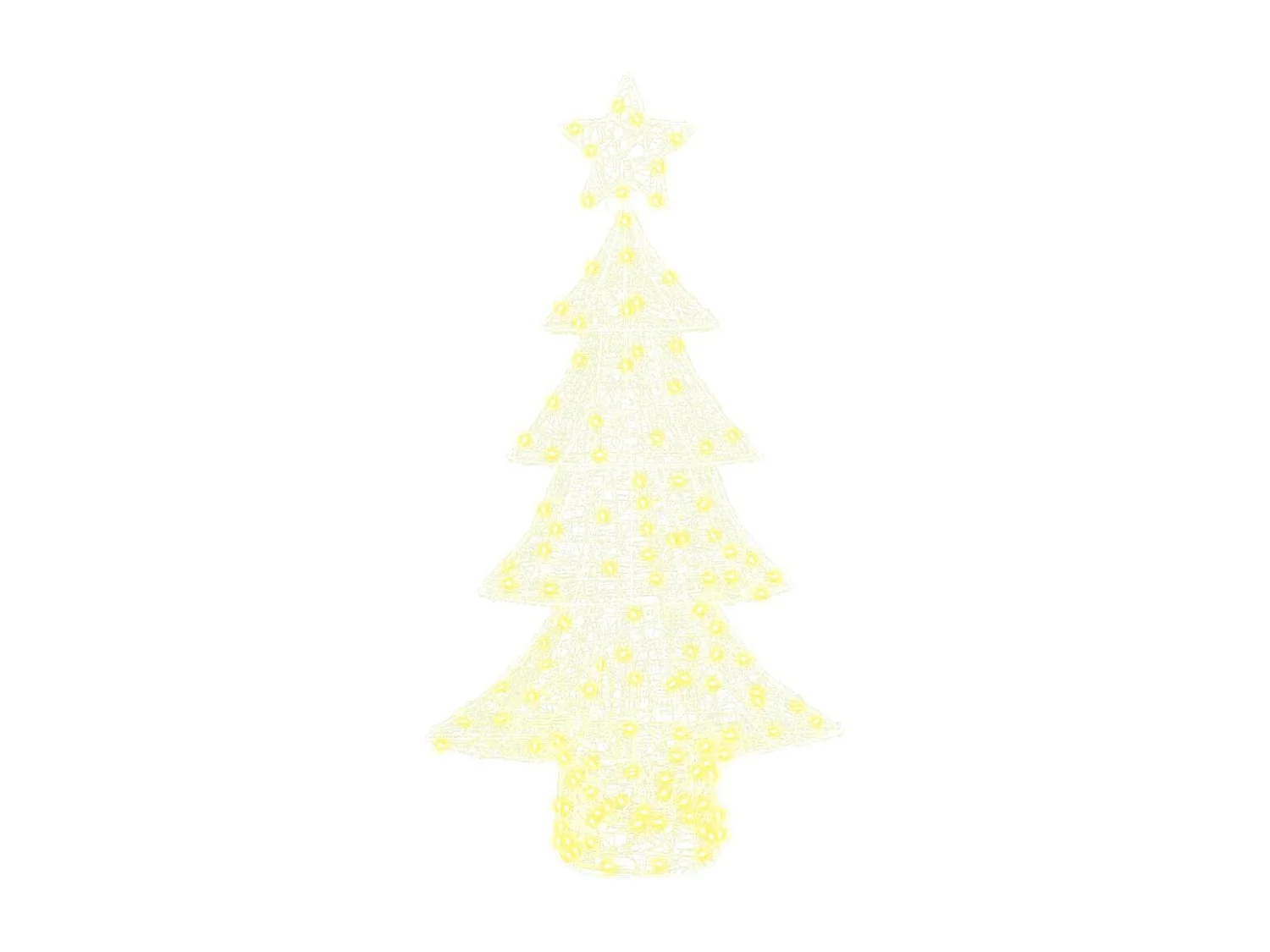 Sapin de Noël avec 160 LED Blanc chaud 150 cm Acrylique