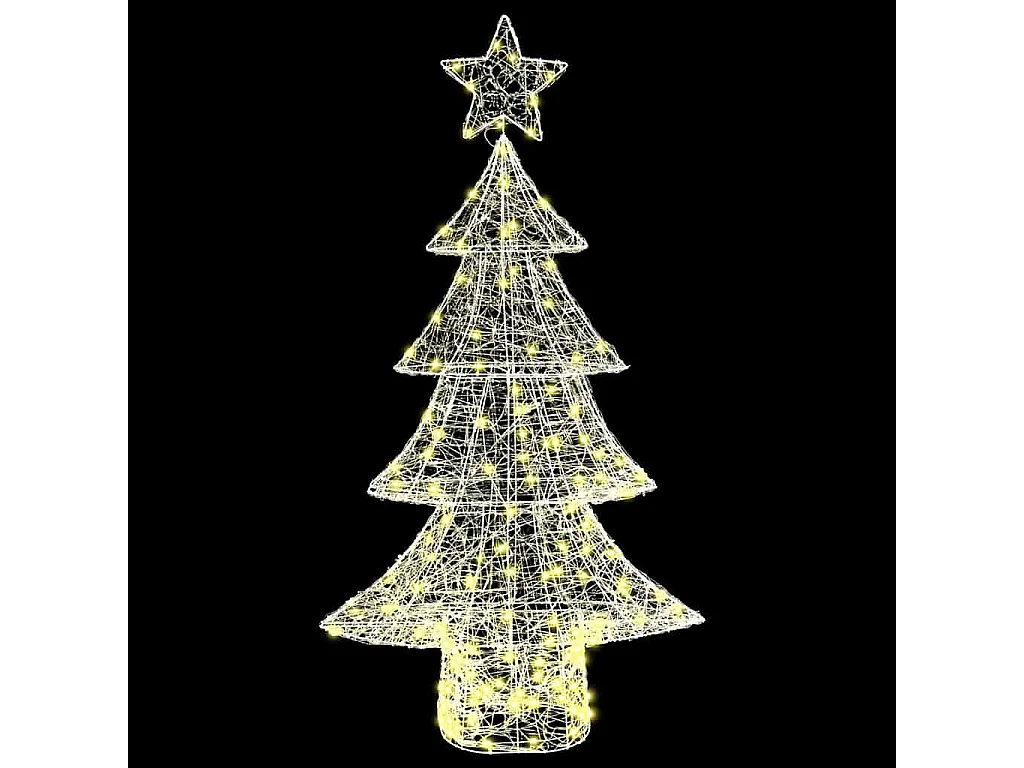 Sapin de Noël avec 160 LED Blanc chaud 150 cm Acrylique