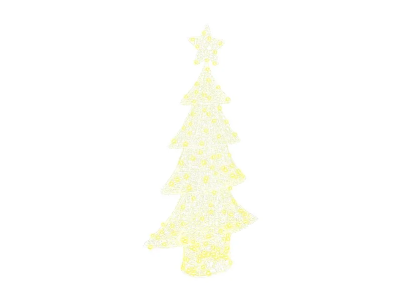 Sapin de Noël avec 160 LED Blanc chaud 150 cm Acrylique