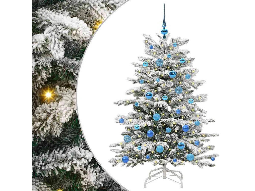 Kunstkerstboom met scharnierende takken wit 150 cm