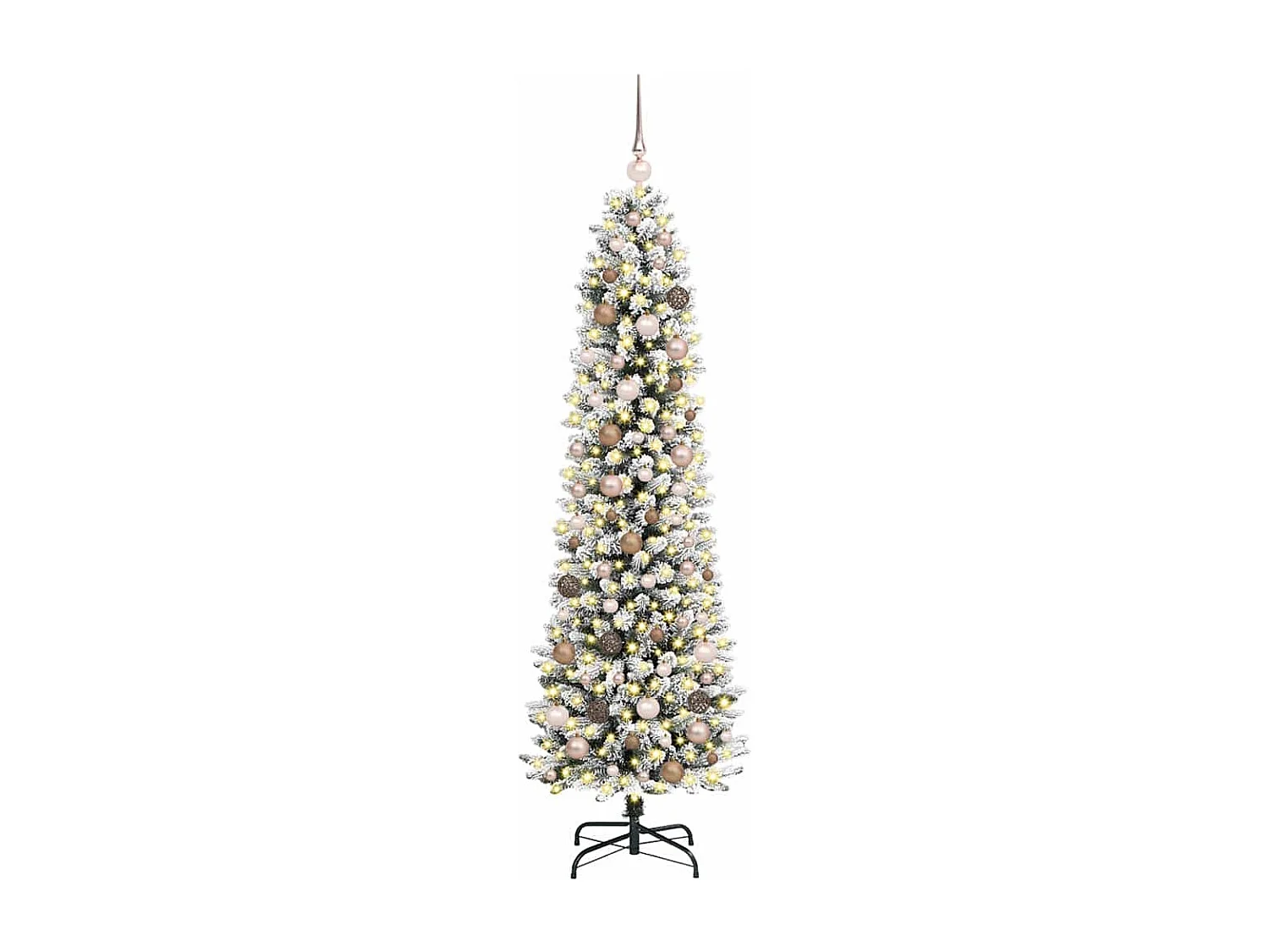 Albero di Natale artificiale Bianco 210 cm PVC, metallo e plastica