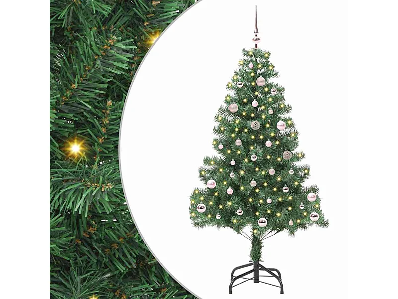 Kerstboom met 150 LED's met standaard Groen 150 cm PVC