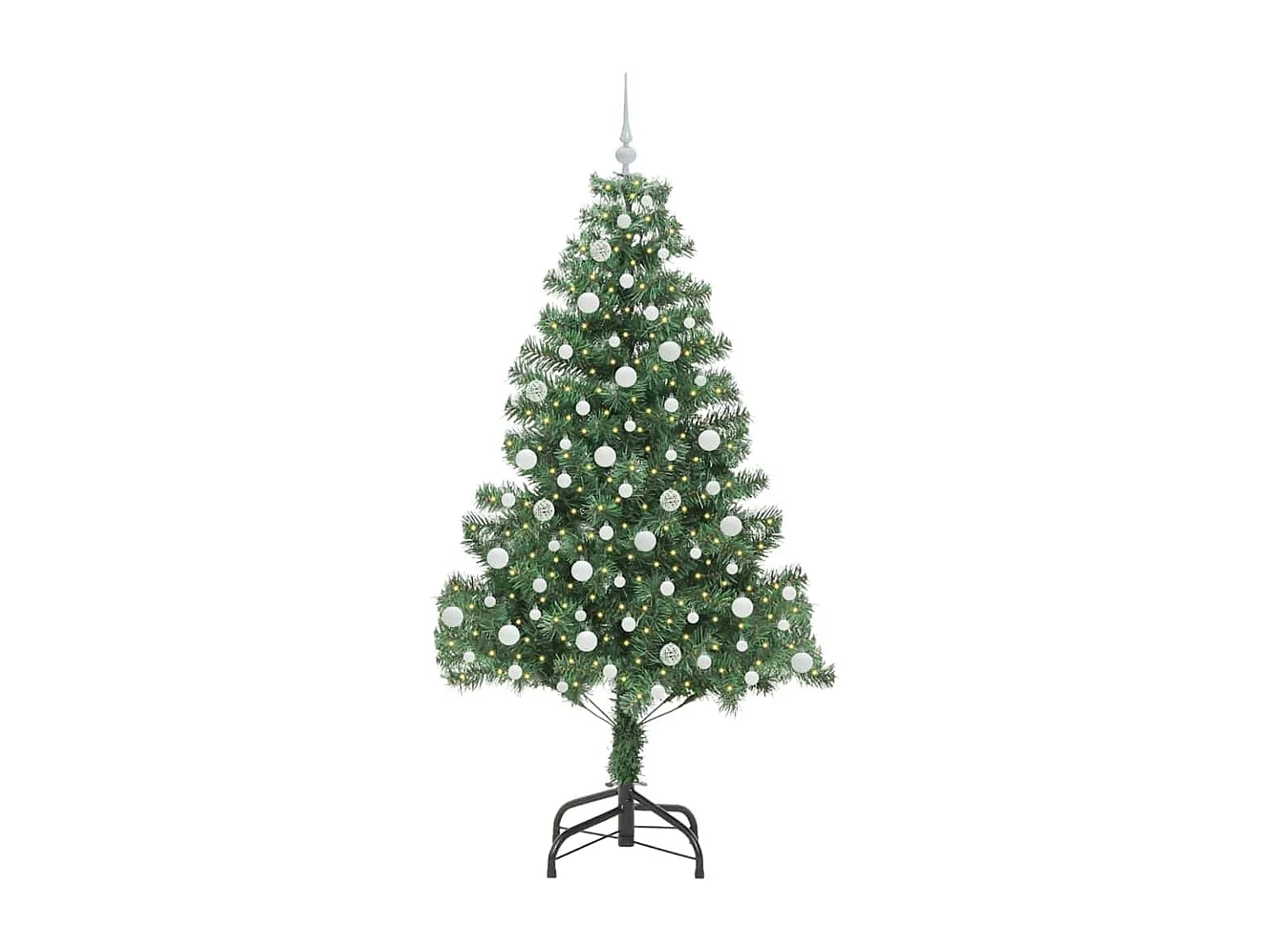 Albero di Natale con 300 LED con supporto Verde 210 cm PVC