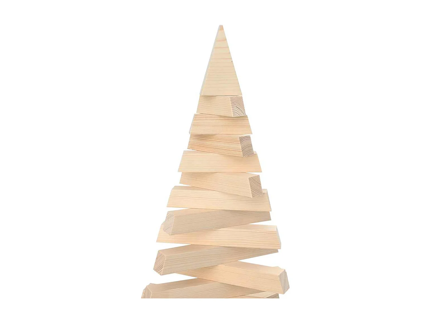 Albero di Natale in legno per decorazione 210 cm in legno massello di pino