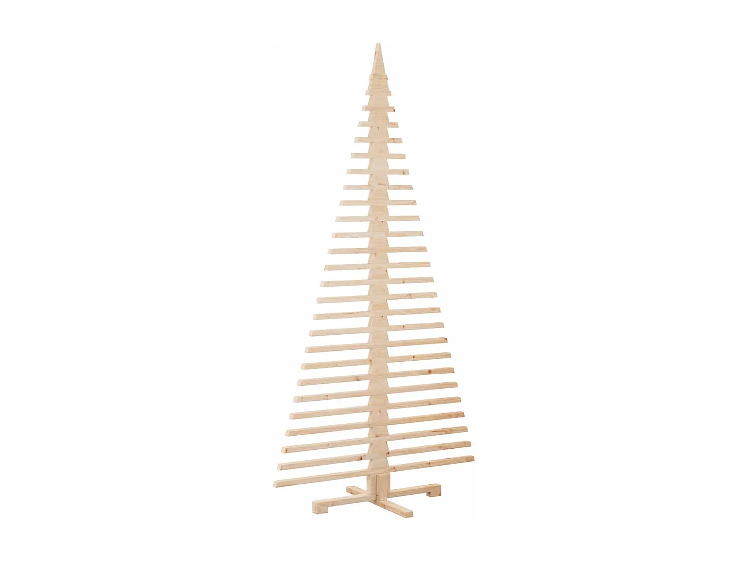 Arbre de Noël en bois pour décoration 210 cm bois massif de pin
