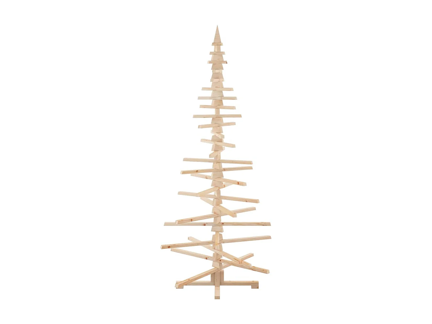 Arbre de Noël en bois pour décoration 210 cm bois massif de pin