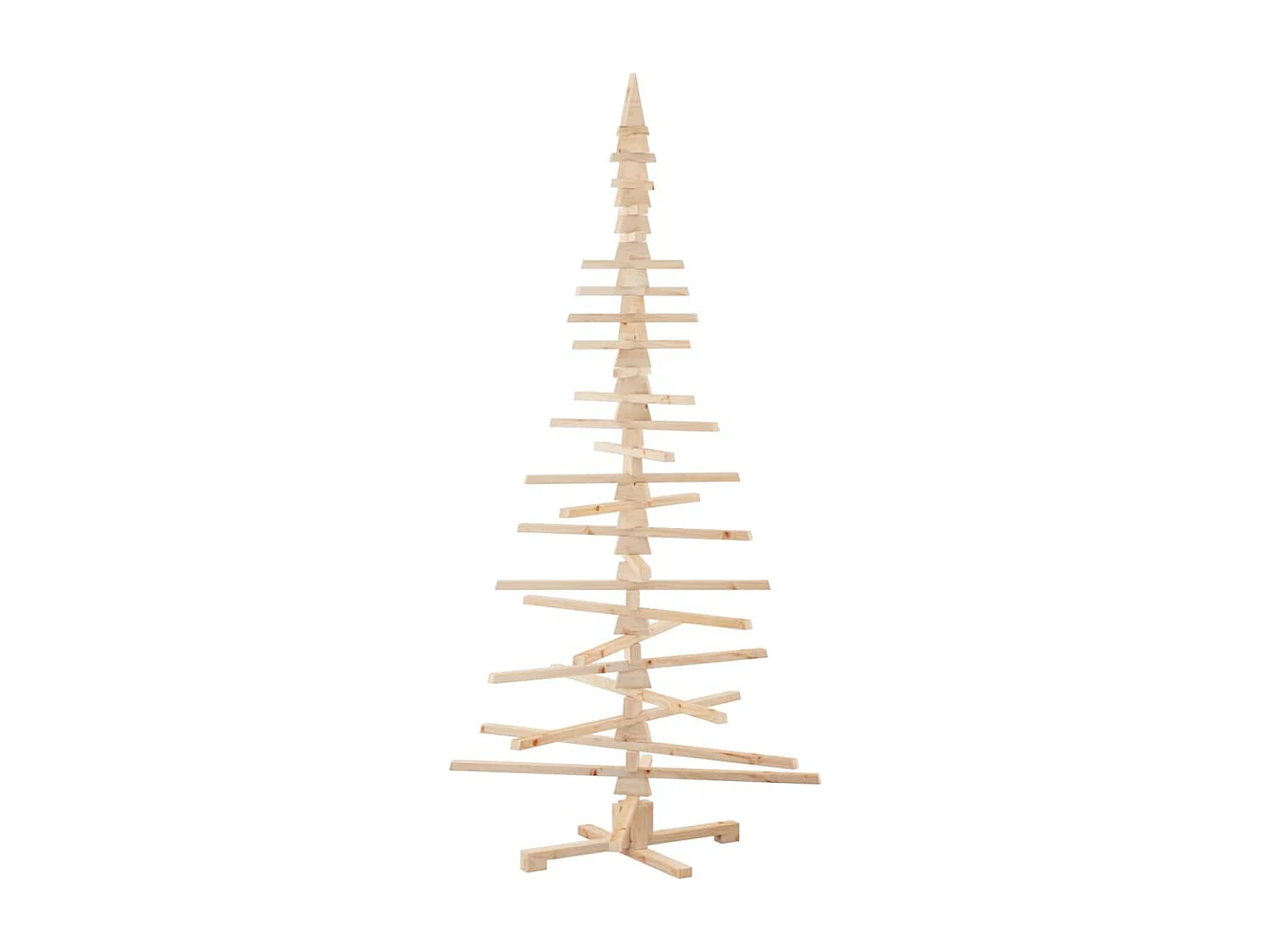 Arbre de Noël en bois pour décoration 210 cm bois massif de pin