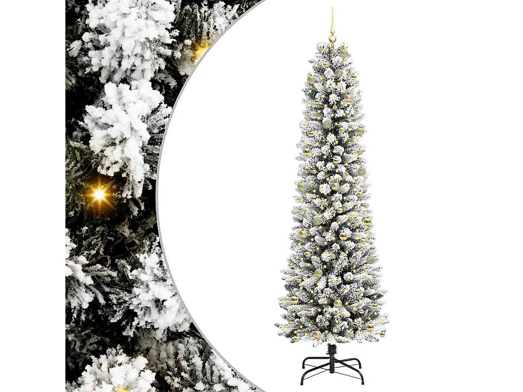 Künstlicher Weihnachtsbaum mit 300 LEDs Grün und Weiß 240 cm