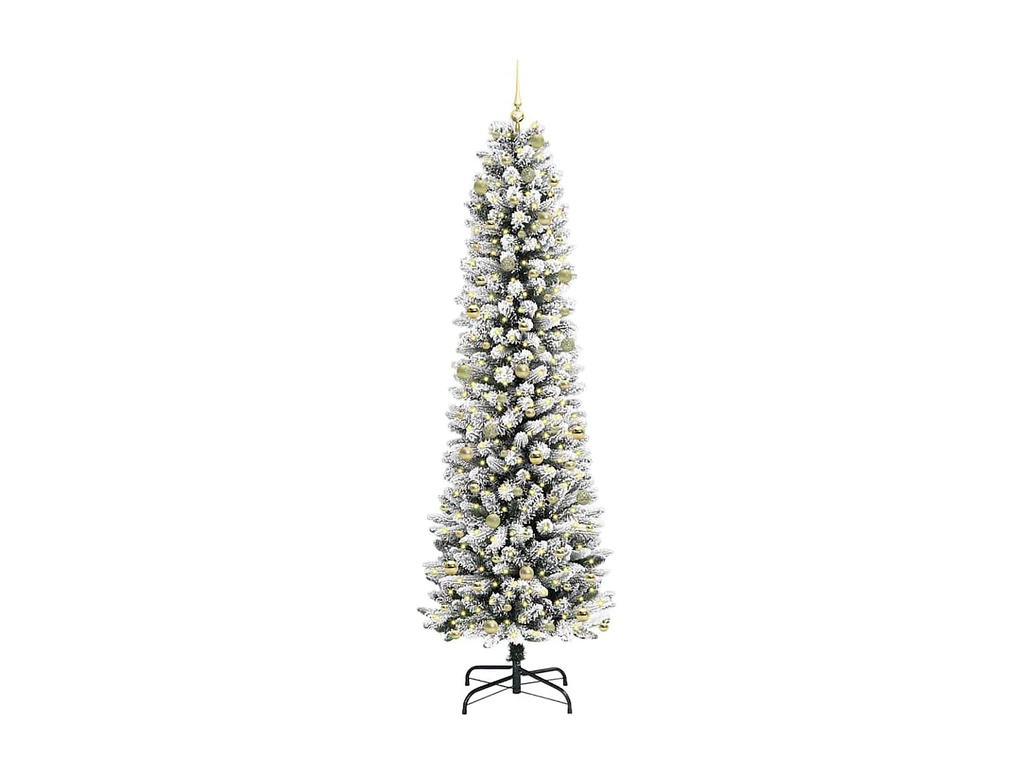 Künstlicher Weihnachtsbaum mit 300 LEDs Grün und Weiß 240 cm