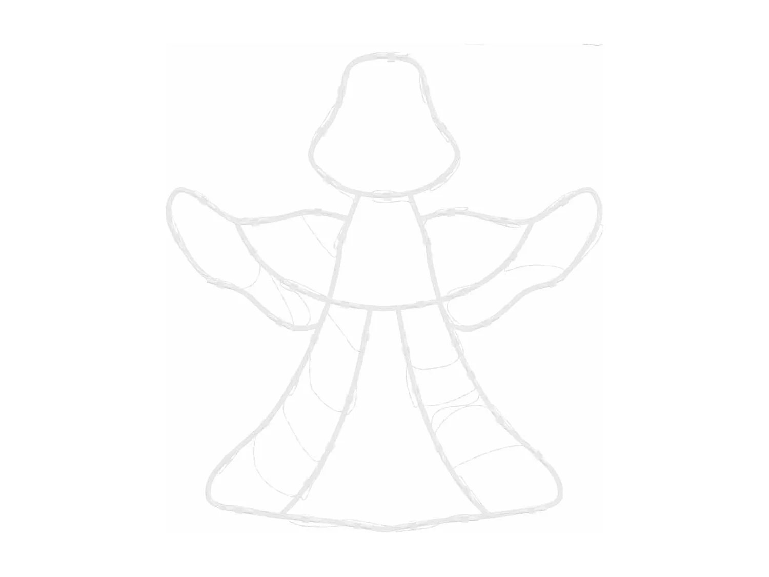 Engel silhouet kerstverlichting 2 stuks 50 LED warm wit