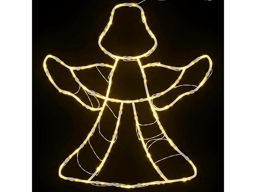 Engel silhouet kerstverlichting 2 stuks 50 LED warm wit