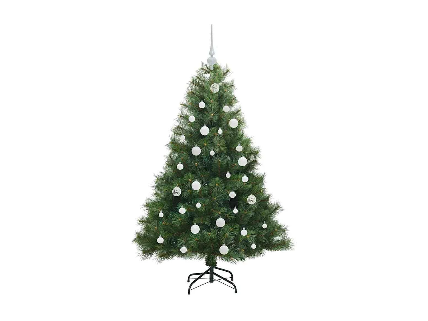 Künstlicher Weihnachtsbaum mit 150 LEDs Grün 150 cm PE und PVC