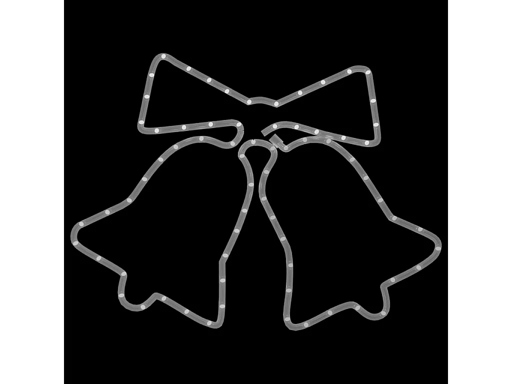 Kerstbelfiguren met 72 LED's 2 stuks 50x56 cm