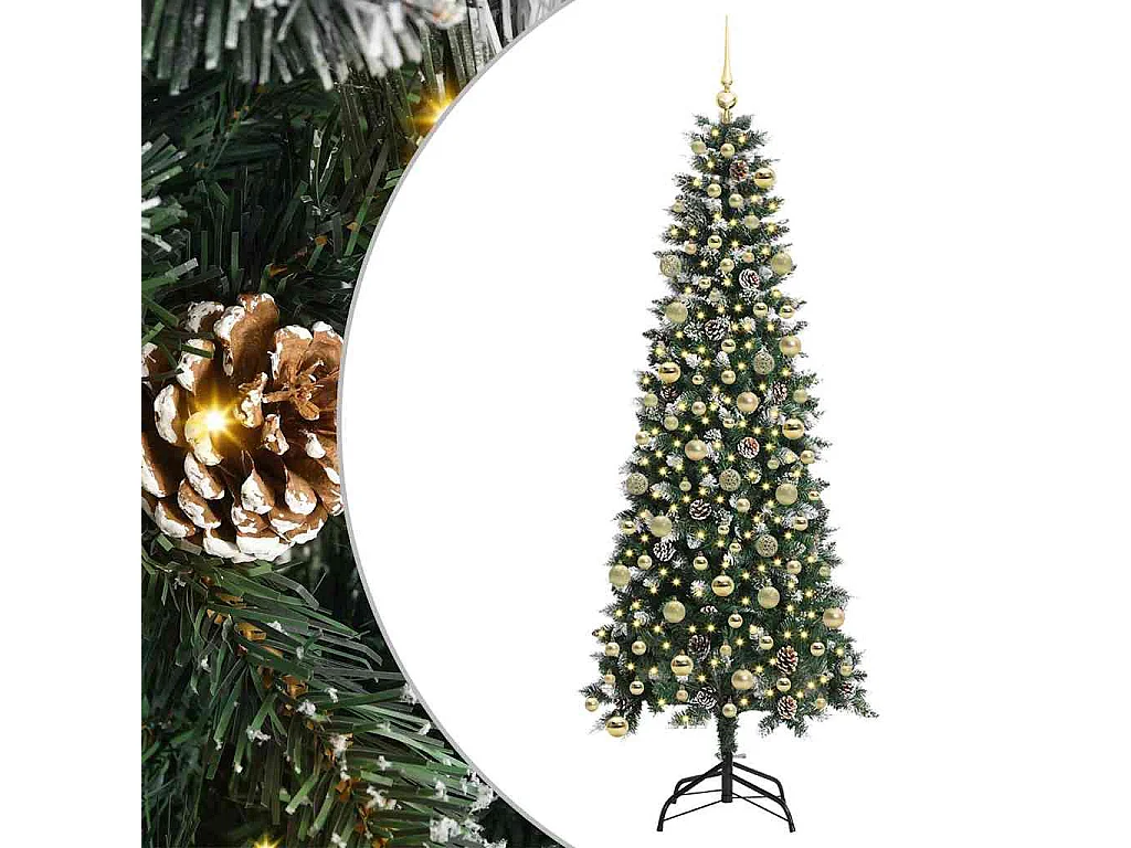 Sapin de Noël artificiel avec 300 LED Vert 86 x 86 x 210 cm