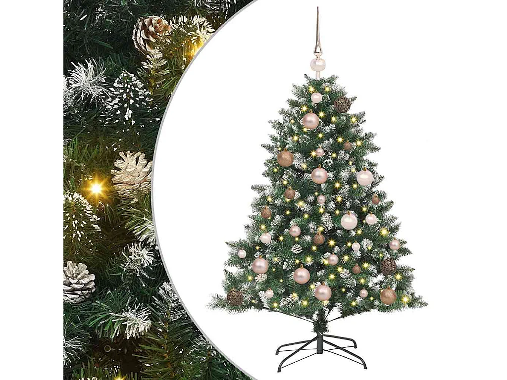 Albero di Natale artificiale con 150 LED Verde 85 x 85 x 120 cm