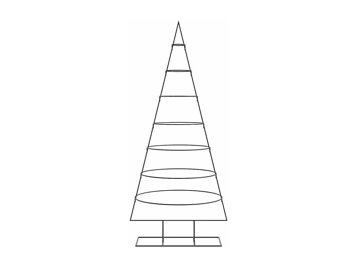 Metall Weihnachtsbaum zur Dekoration schwarz 180 cm