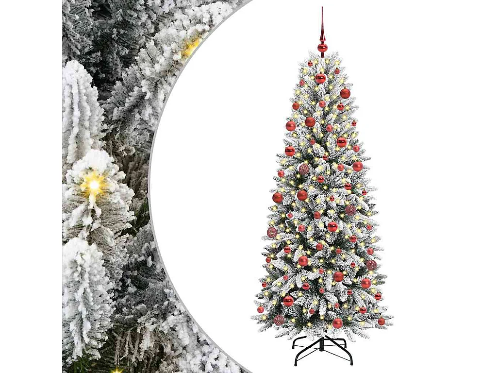 Sapin de Noël artificiel avec 300 LED Blanc 73 x 73 x 180 cm
