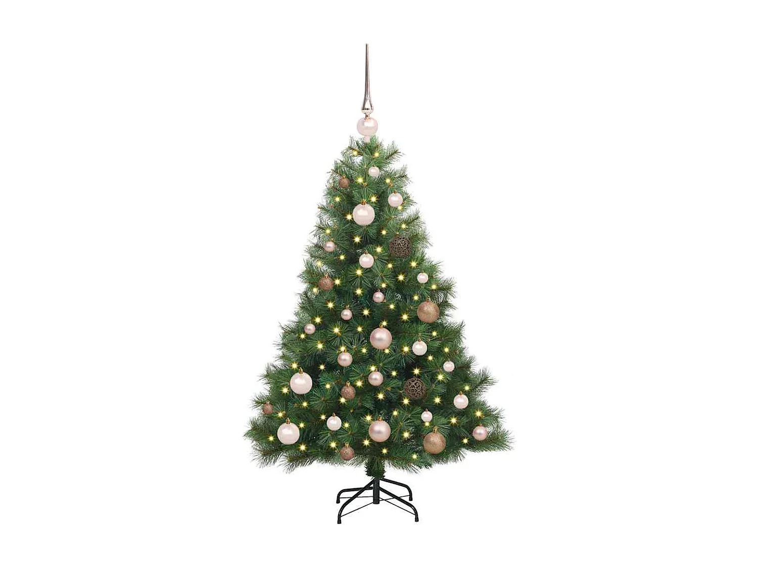 Künstlicher Weihnachtsbaum mit 150 LEDs Grün 120 cm PE und PVC