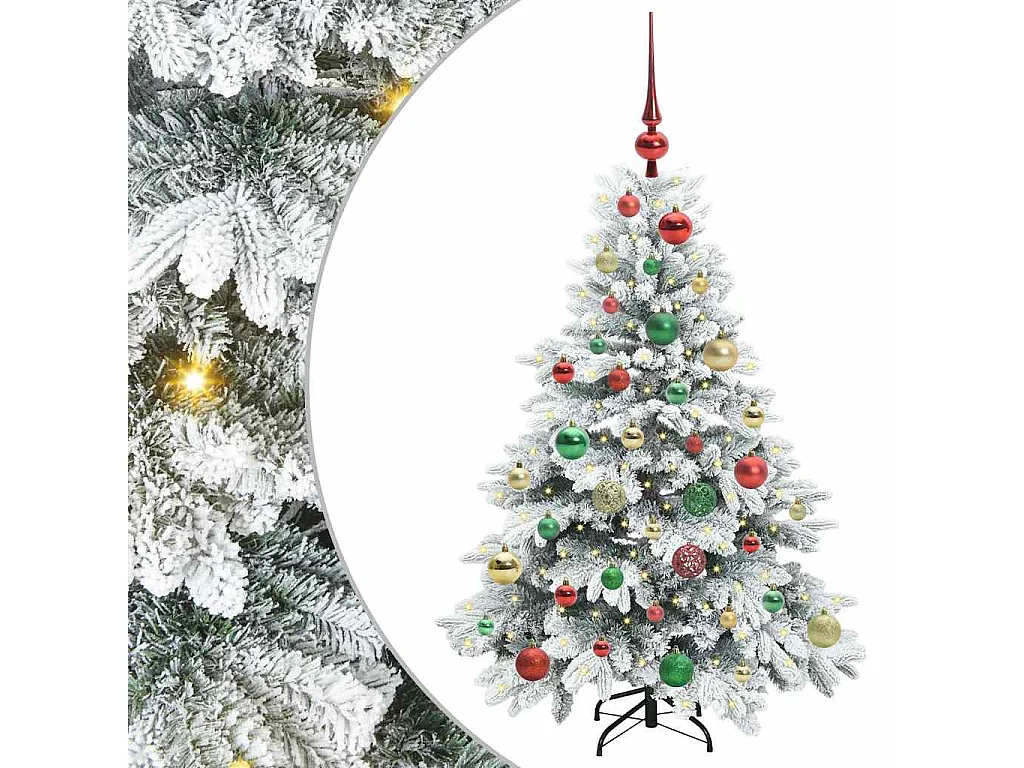 Sapin de Noël artificiel avec 150 LED Vert 120 cm PE et PVC