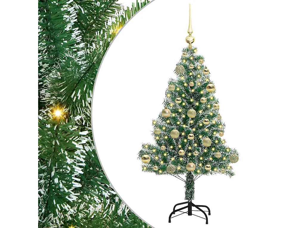 Arbre de Noël artificiel floconné de neige avec lumière LED