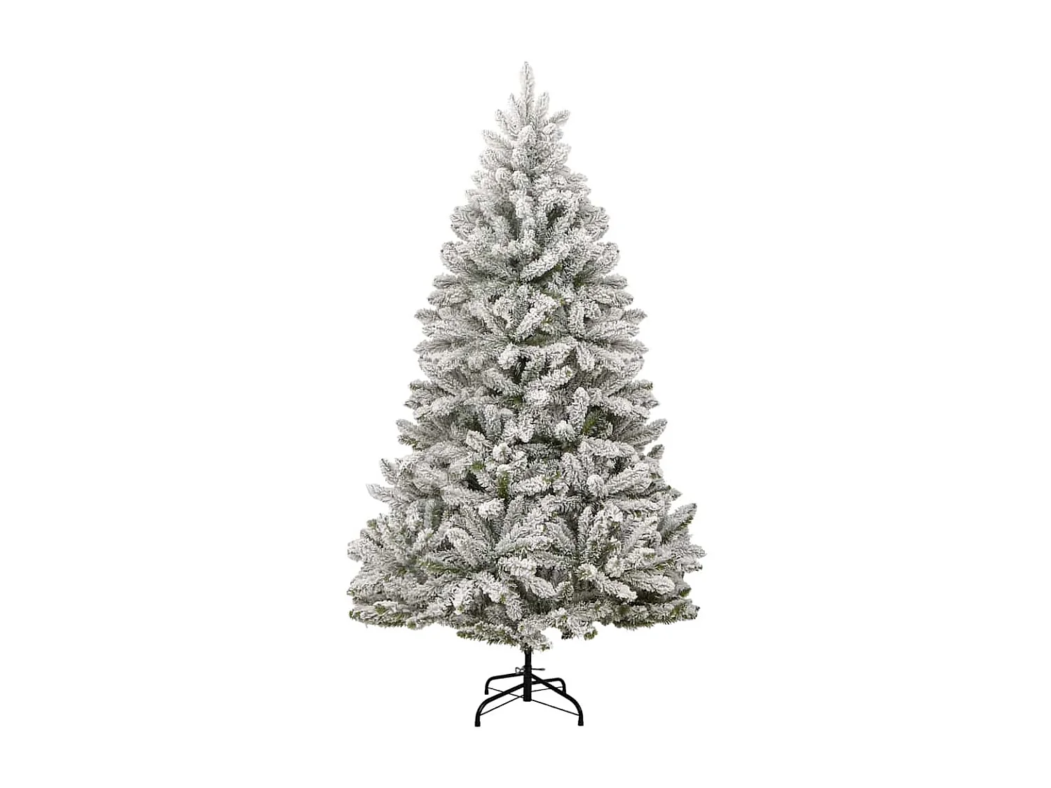 Albero di Natale artificiale Verde e bianco 210 cm PVC e metallo
