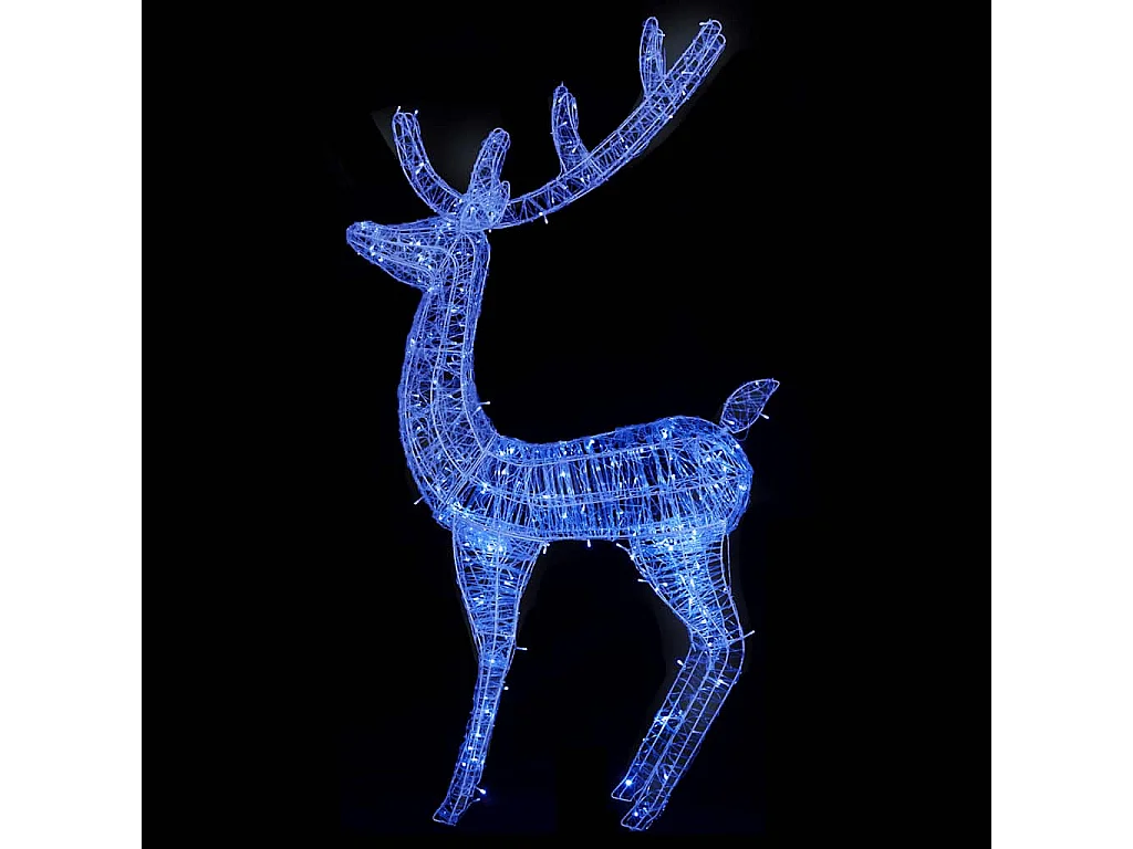 Rennes de Noël XXL Acrylique 250 LED 2 pcs 180 cm Bleu