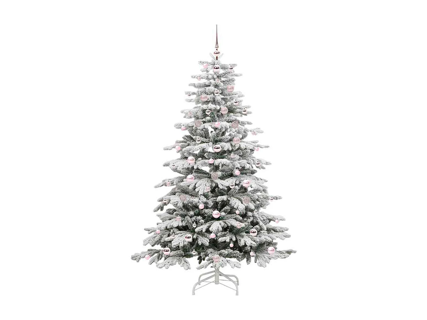 Albero di Natale artificiale con rami incernierati bianco 180 cm