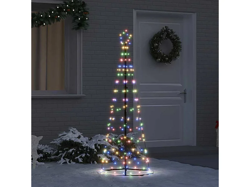Arbre de Noël LED avec 390 LED Multicolore 250 cm Fer