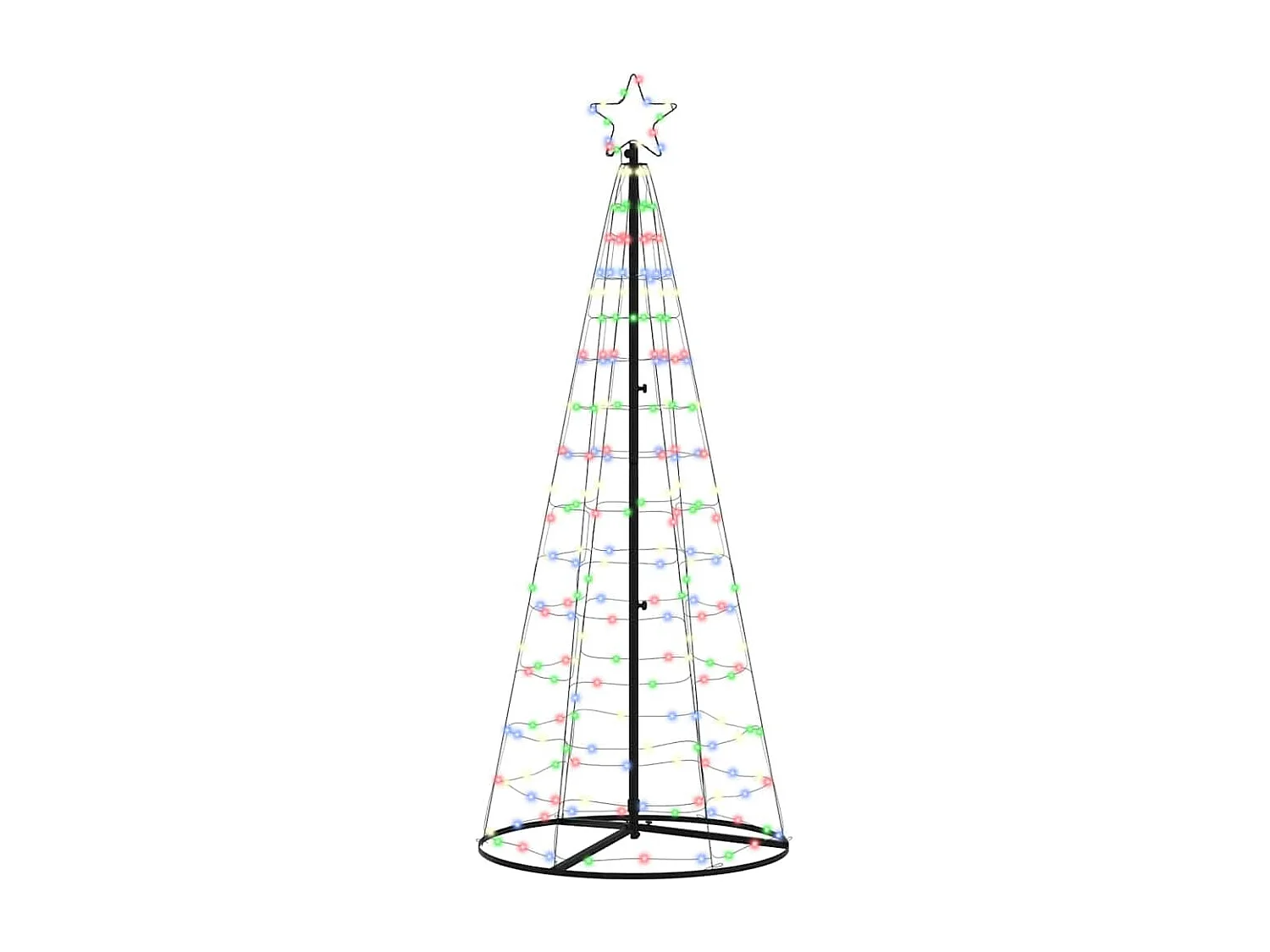 Arbre de Noël LED avec 390 LED Multicolore 250 cm Fer