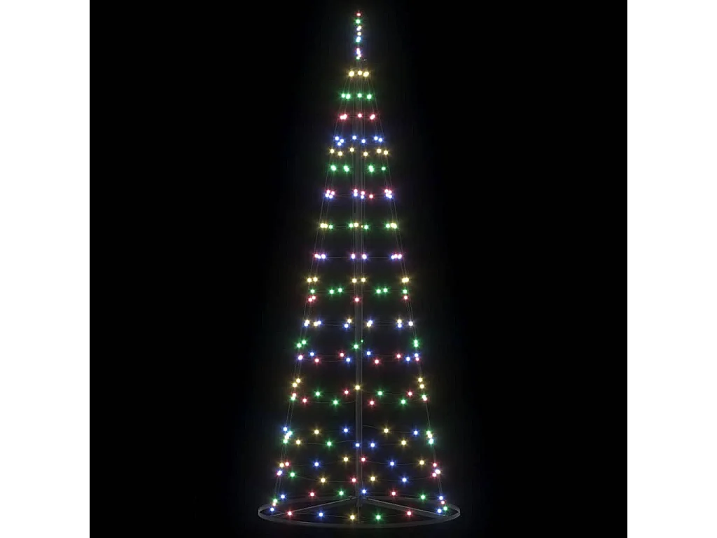 Arbre de Noël LED avec 390 LED Multicolore 250 cm Fer
