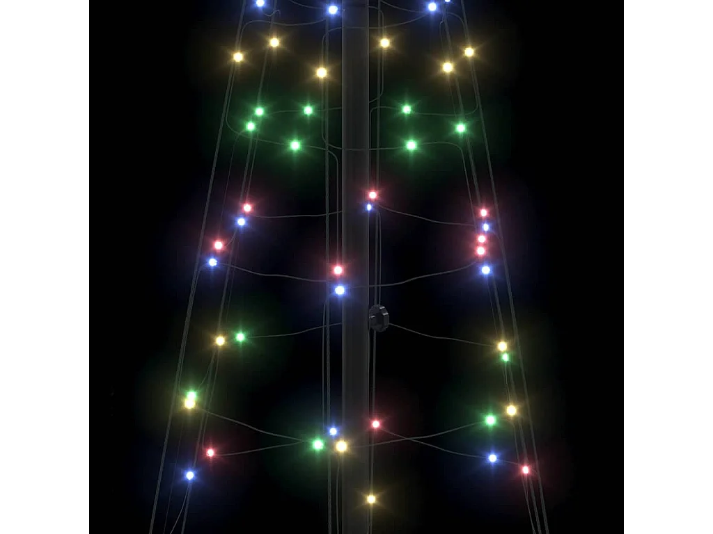 Arbre de Noël LED avec 390 LED Multicolore 250 cm Fer