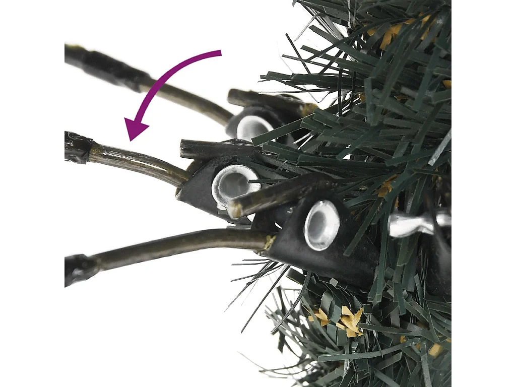 Sapin de Noël artificiel avec support Vert 210 cm PVC
