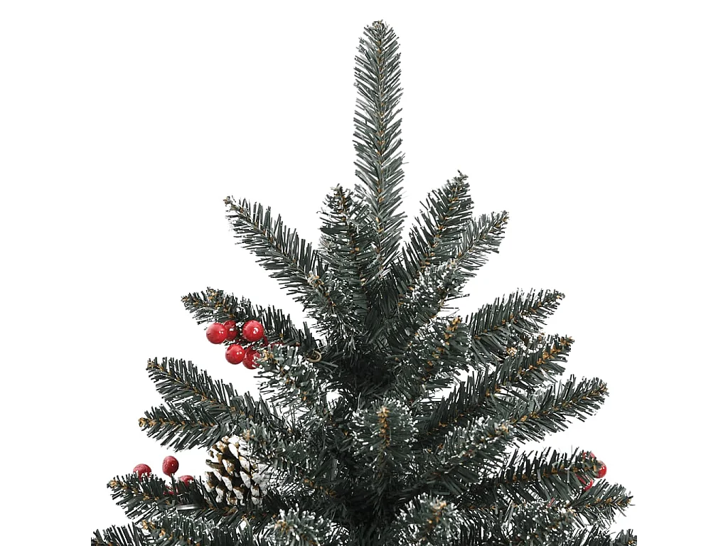 Sapin de Noël artificiel avec support Vert 210 cm PVC
