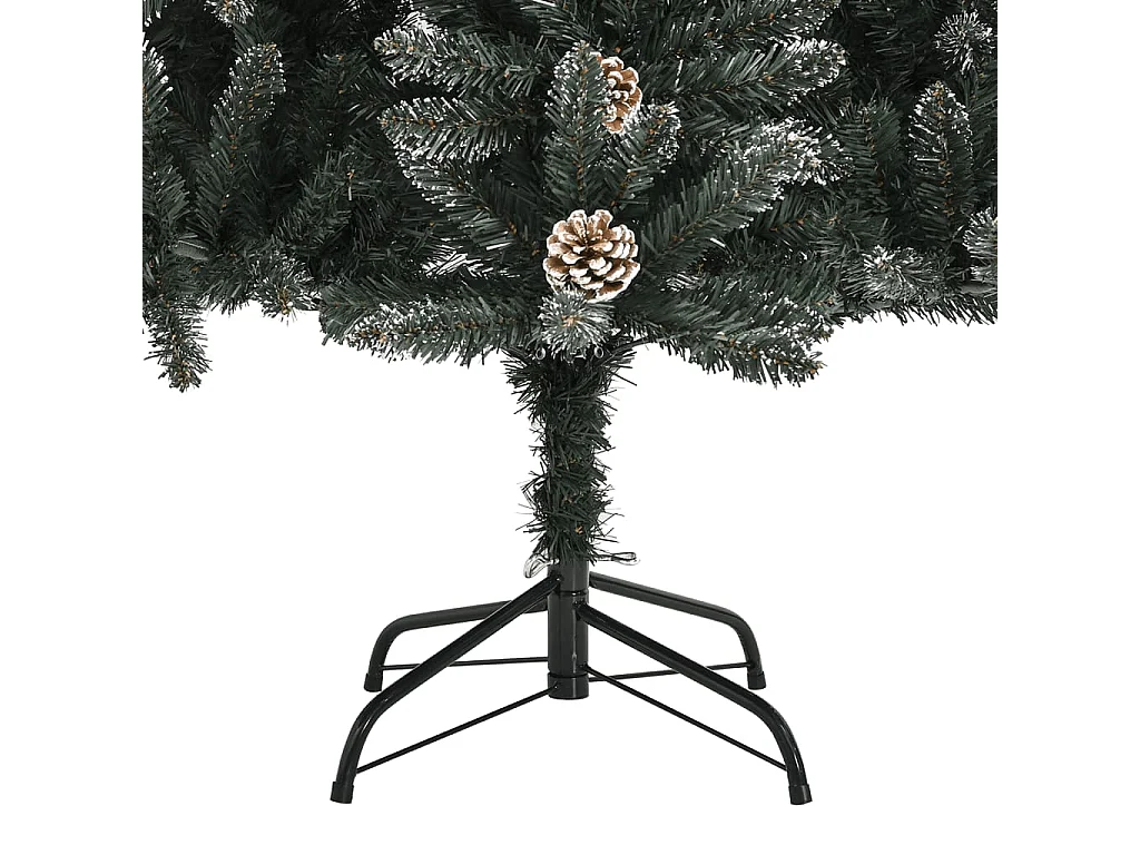Sapin de Noël artificiel avec support Vert 210 cm PVC