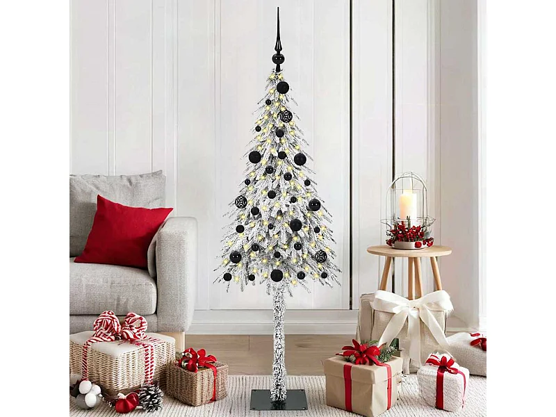 Albero di Natale con 150 LED Bianco 150 cm PE e Acciaio