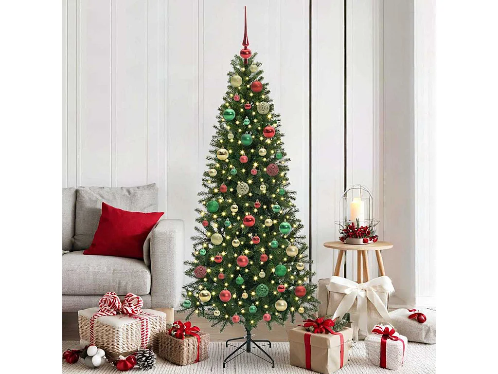 Ensemble de Boules de Noël 120 pcs Multicolore Plastique