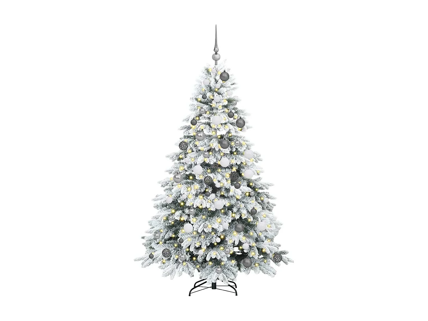 Sapin de Noël artificiel avec 300 LED Vert 180 cm PE et PVC