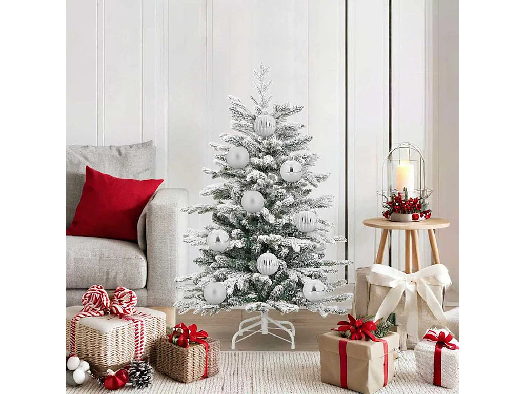 15-teiliges silbernes Weihnachtskugel-Set