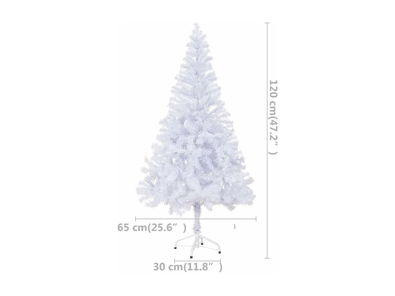 Albero di Natale artificiale preilluminato/palline 120 cm 230 rami