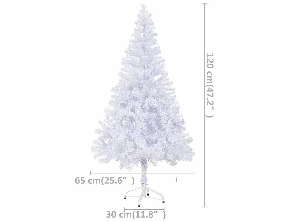 Arbre de Noël artificiel pré-éclairé/boules 120 cm 230 branches