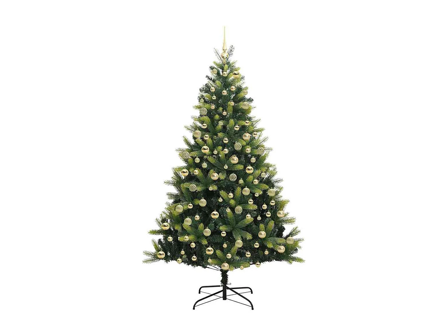 Arbre de Noël artificiel en silicone flexible 300 LEDs 210 cm