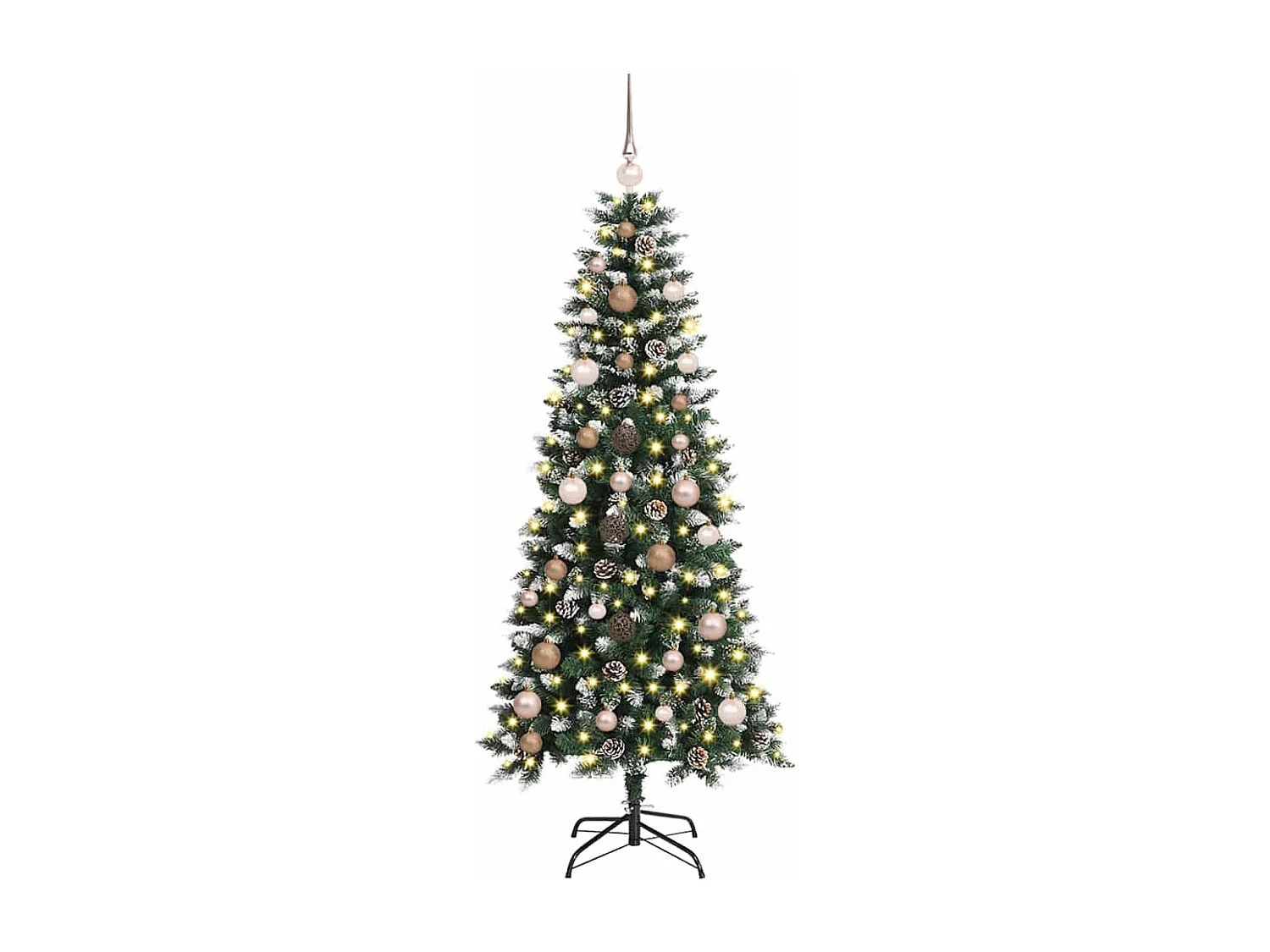Albero di Natale artificiale con 150 LED Verde 66 x 66 x 150 cm