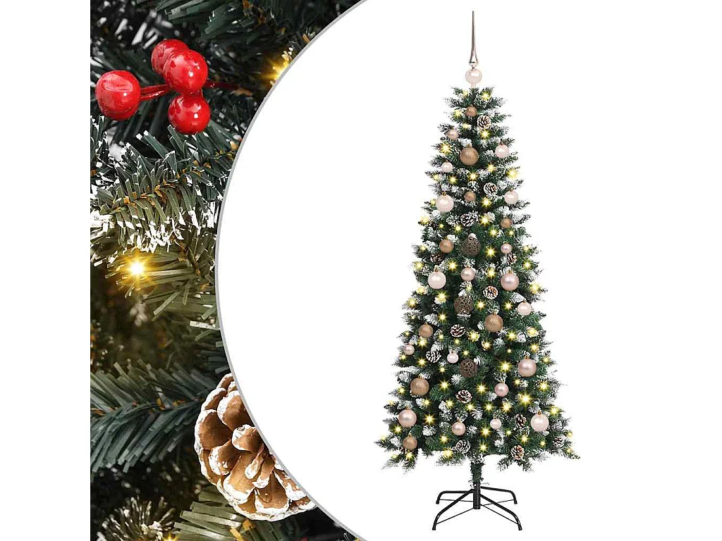 Sapin de Noël artificiel avec 150 LED Vert 66 x 66 x 150 cm