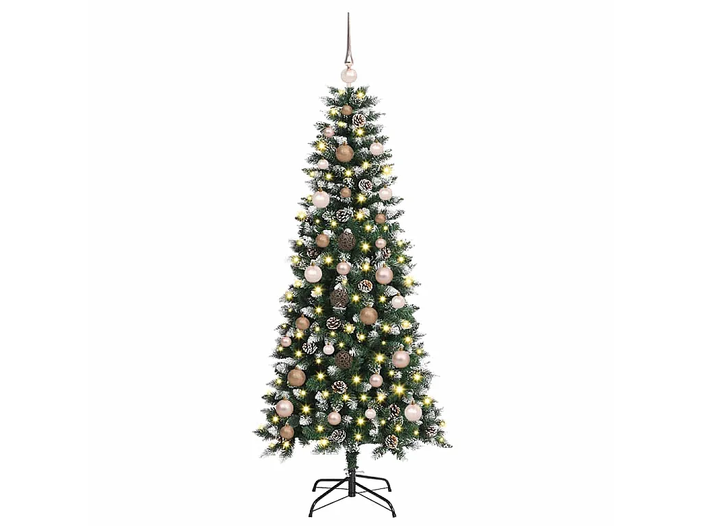 Sapin de Noël artificiel avec 150 LED Vert 66 x 66 x 150 cm