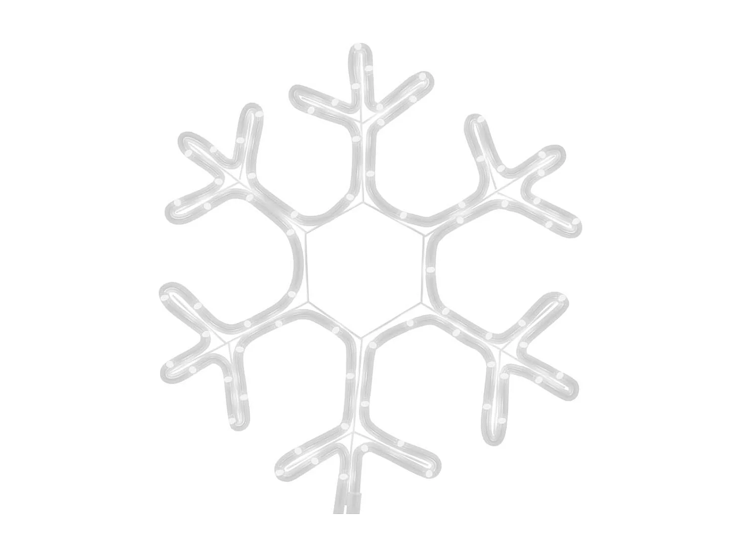 Figure de flocon de neige de Noël et 72 LED Blanc chaud 38x37cm