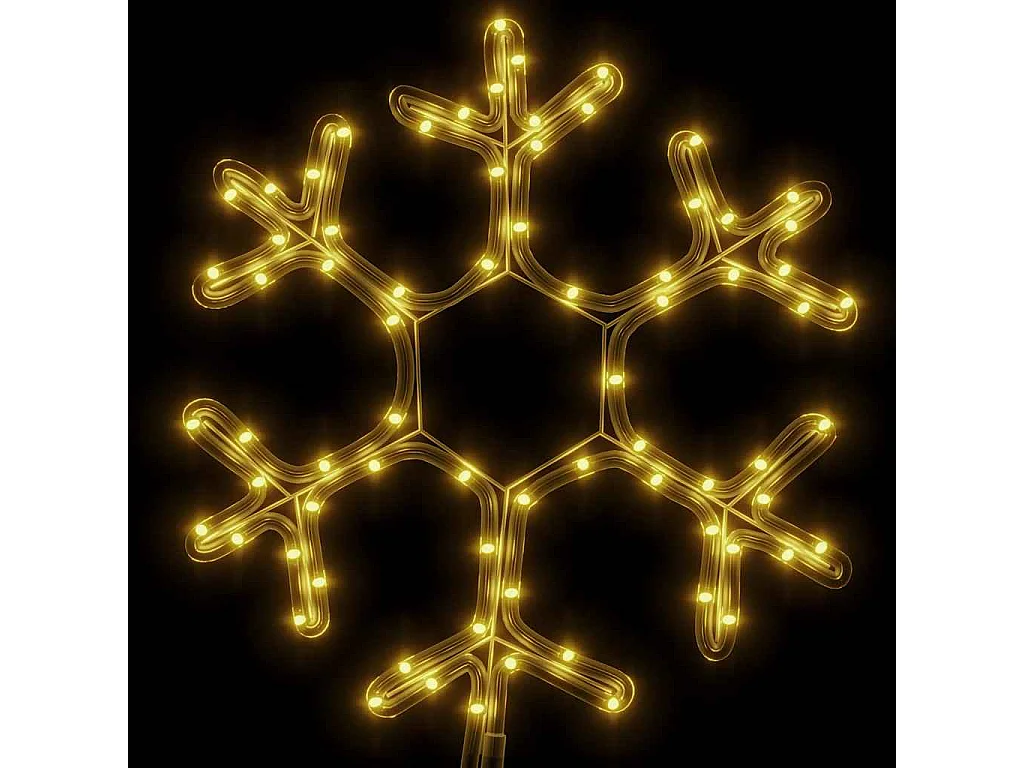 Kerst sneeuwvlok figuur en 72 LED warm wit 38x37cm