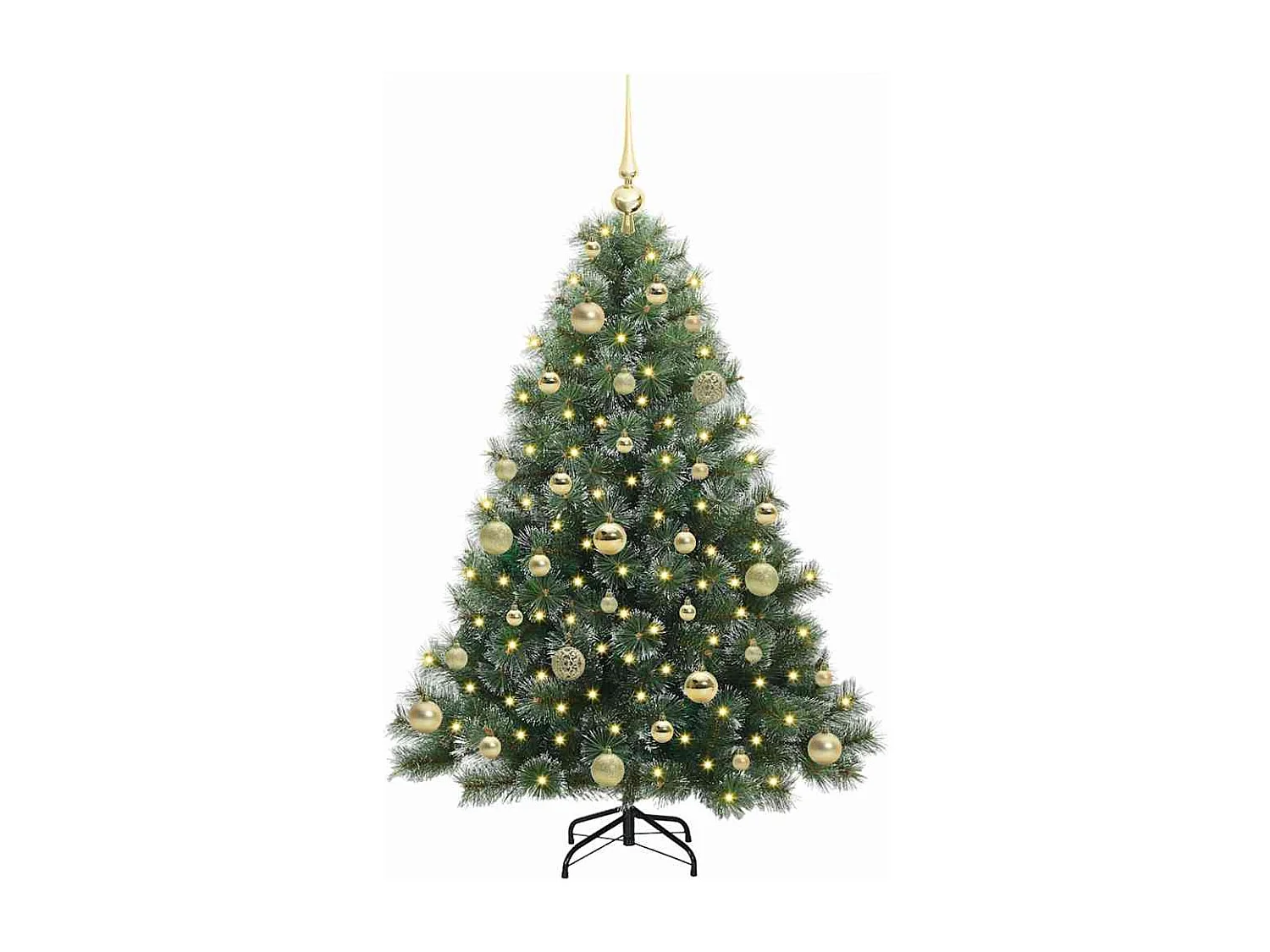 Sapin de Noël artificiel avec 150 LED Vert 120 cm PE et PVC