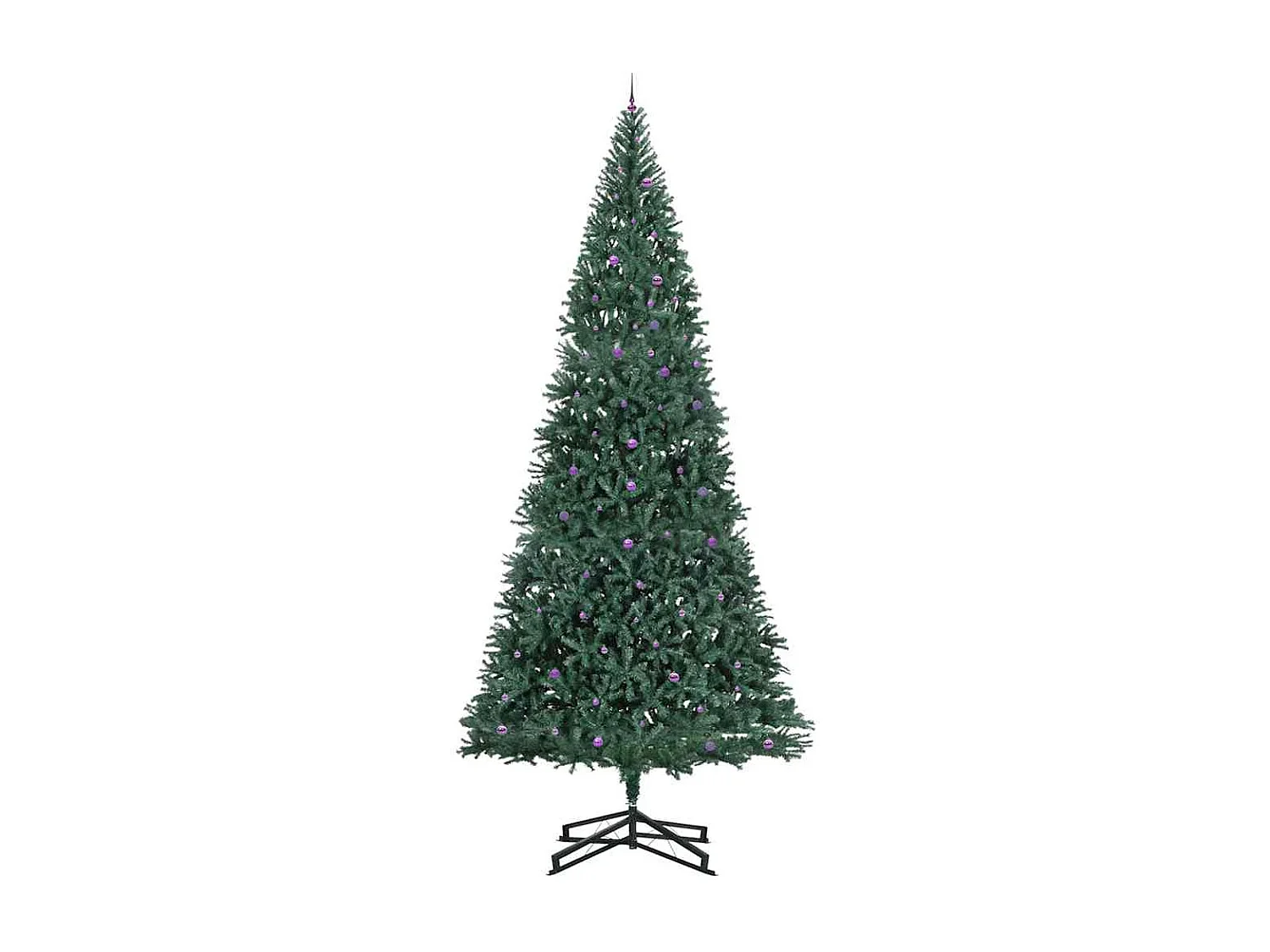 Albero di Natale artificiale preilluminato con set di palline