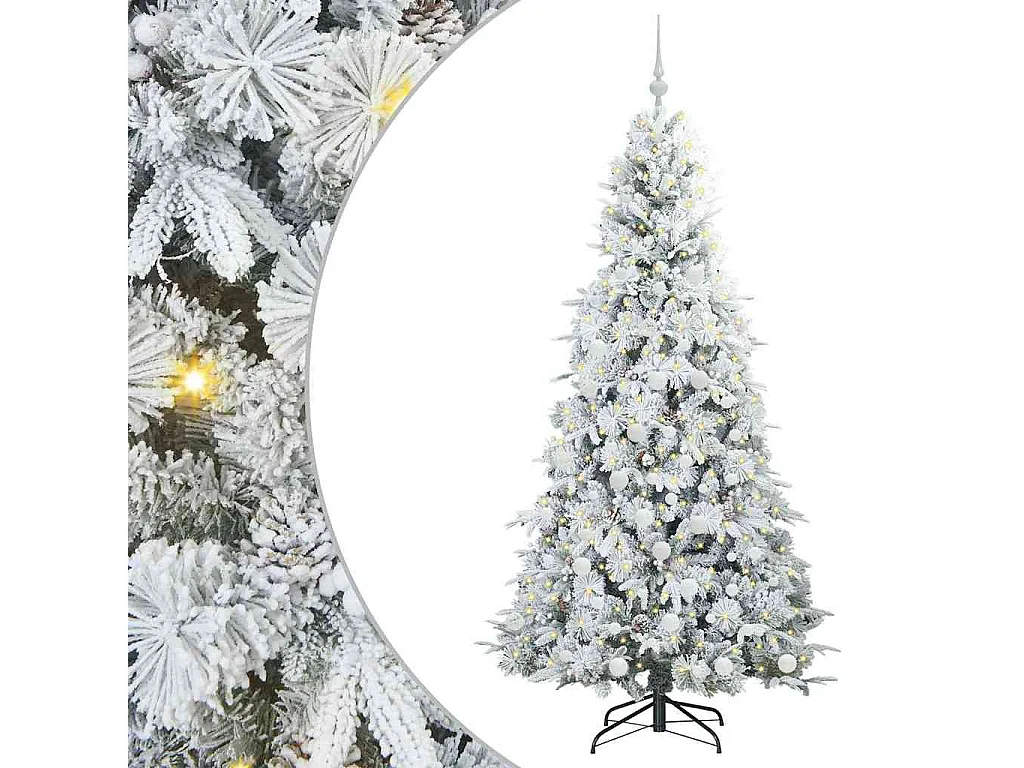 Albero di Natale artificiale con rami incernierati verde 180 cm