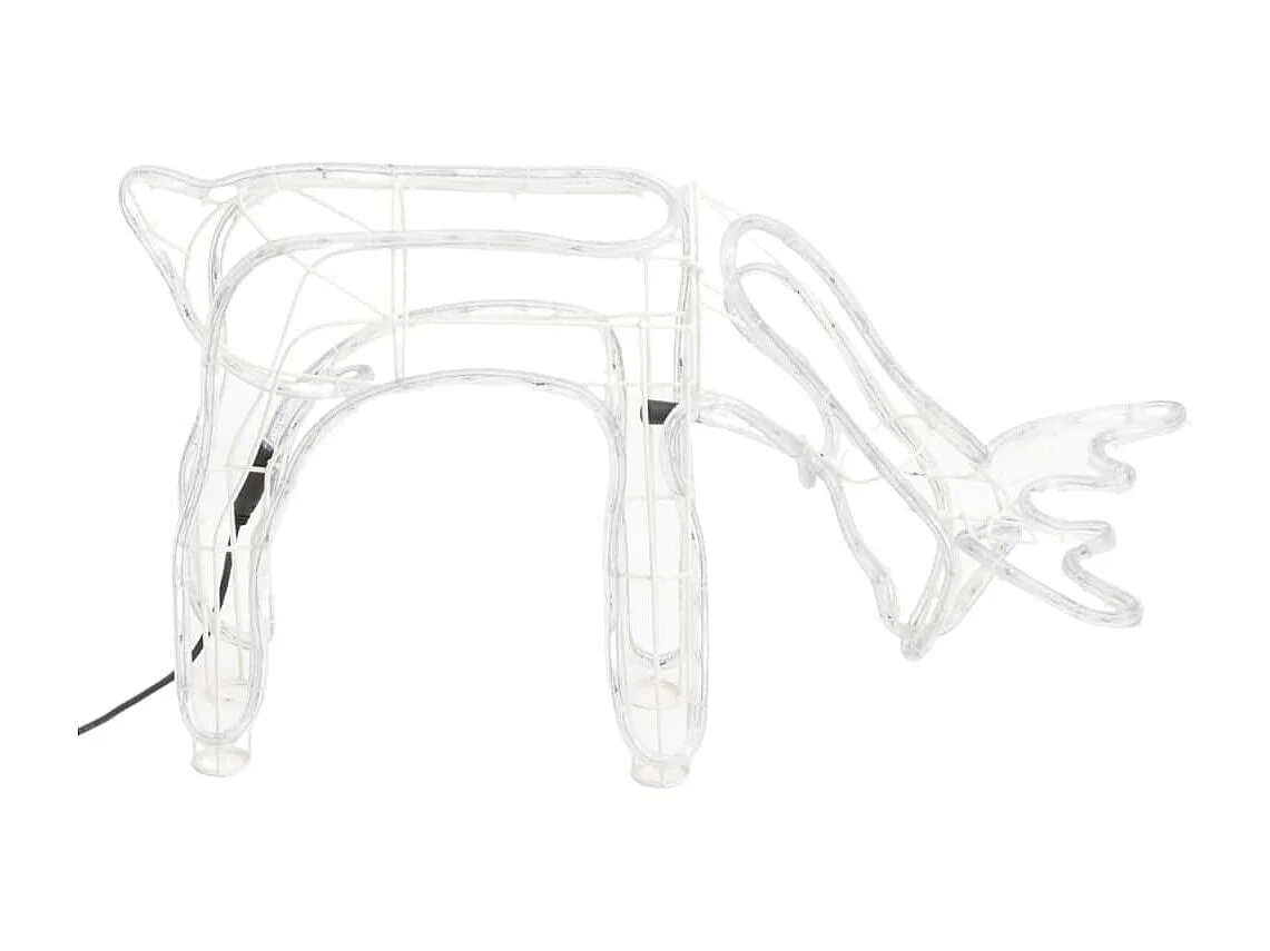Ensemble de figurines de rennes de Noël 3 pcs Blanc chaud
